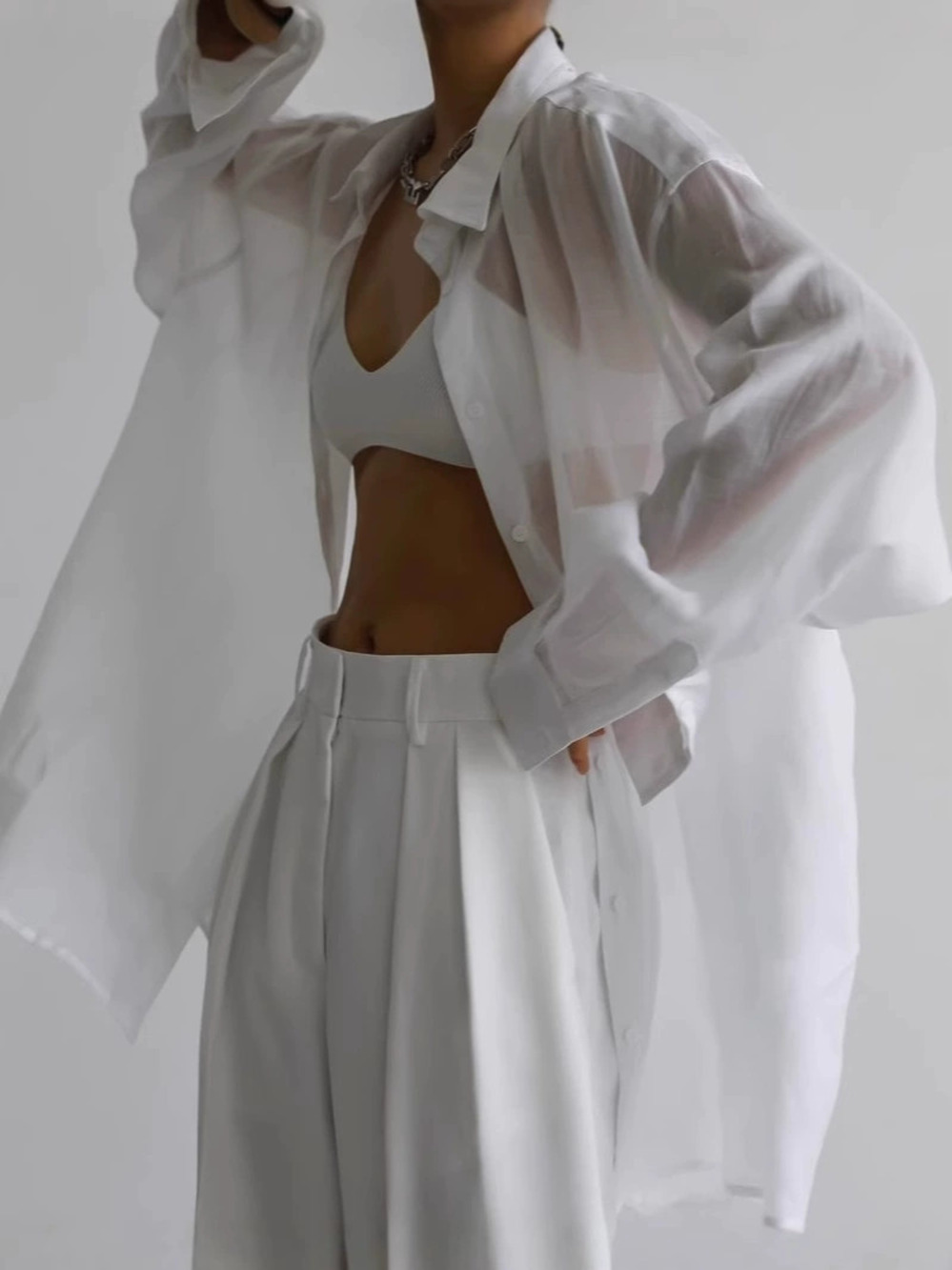 Zara Sheer Cardigan Top Lightweight UV Protection Spring Summer
